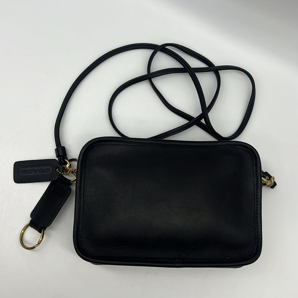 Coach C9925 Vintage Carnival Full Grain Leather Crossbody w Key Ring made in USA